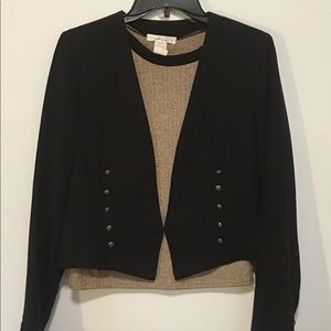 NWT Maurice crop Jacket blazer in black MEDIUM